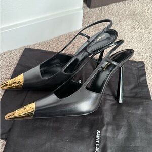 Saint Laurent Jeanne slingback pumps